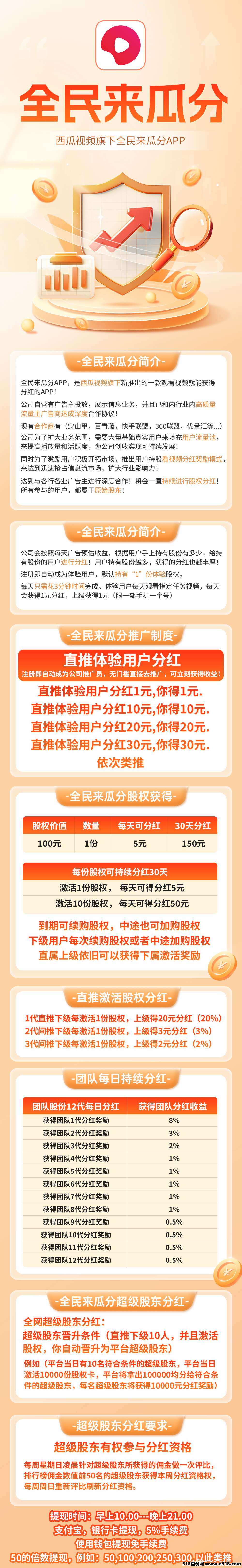 首码全民来瓜分，推广代收益，抓紧上车吃肉