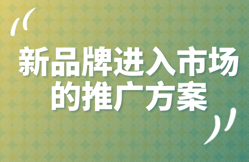 新品牌进入市场的推广方案