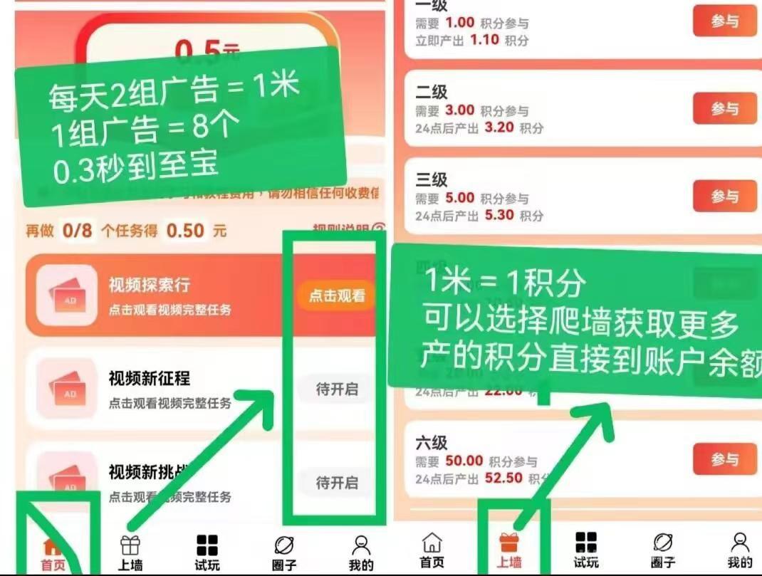 首码闲玩共享，保底+每天看两组广告保底1米，不养机，固定收益！