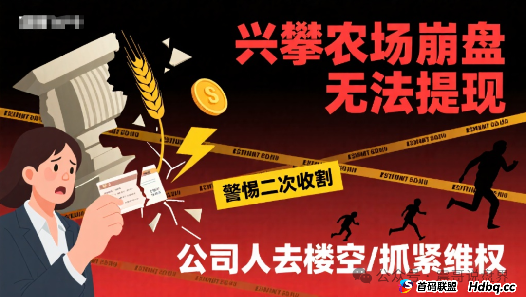 兴攀农场崩盘无法提现，警惕二次收割，公司人去楼空，抓紧维权