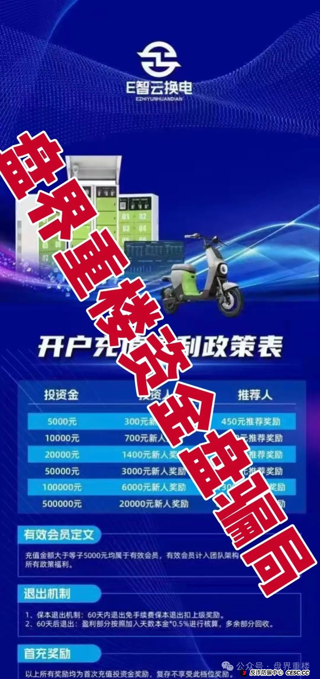 E智云换电真相揭秘：新能源风口下的资金盘陷阱，高度预警，即将崩盘跑路！