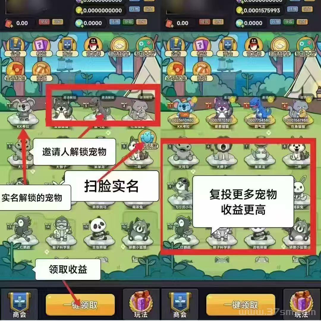 2025【开心大陆】解锁宠物,简单挂机,轻松变现0门槛 2025【开心大陆】解锁宠物,简单挂机,轻松变现0门槛