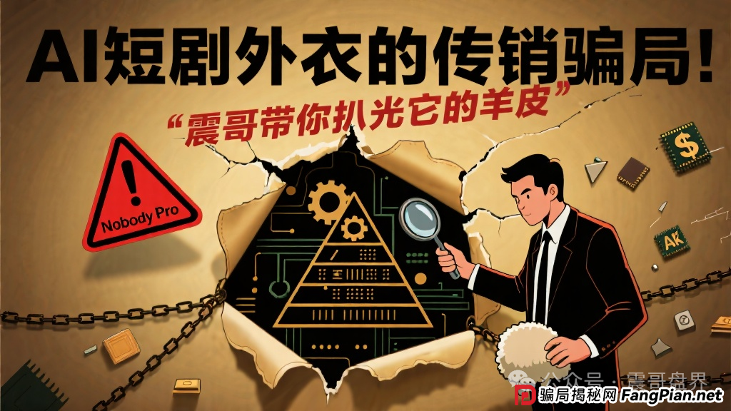Nobody Pro：AI短剧外衣的传销骗局！震哥带你扒光它的羊皮
