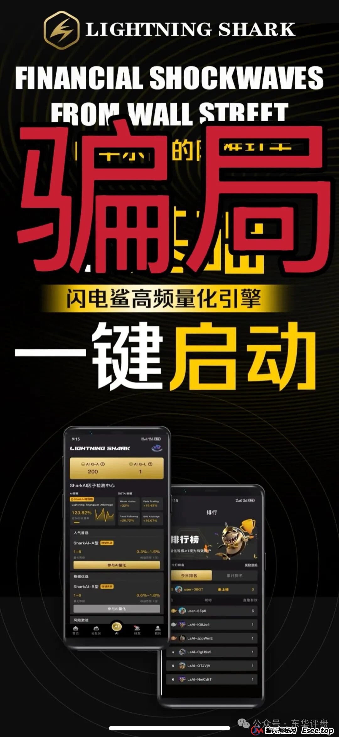 VAX（VaultX）骗局跑路后，诈骗团伙再次开盘闪电鲨AI高频量化资金盘骗局继续收割韭菜，绝对的一轮圈韭菜盘，看见一定要远离！