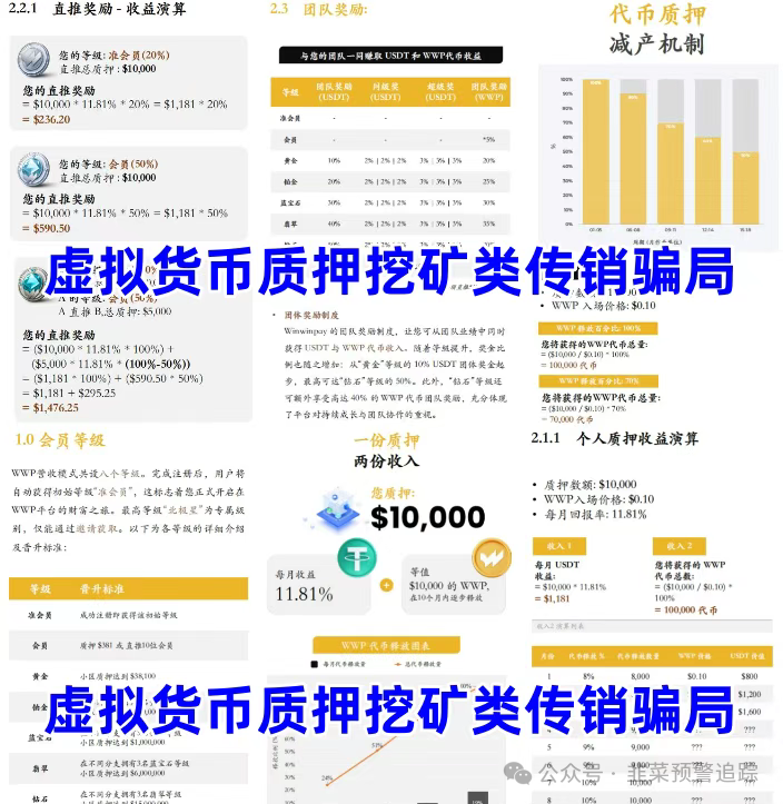 最新预警：“虚拟币质押挖矿” 资金盘，靠洗脑拖延崩盘赶紧远离！