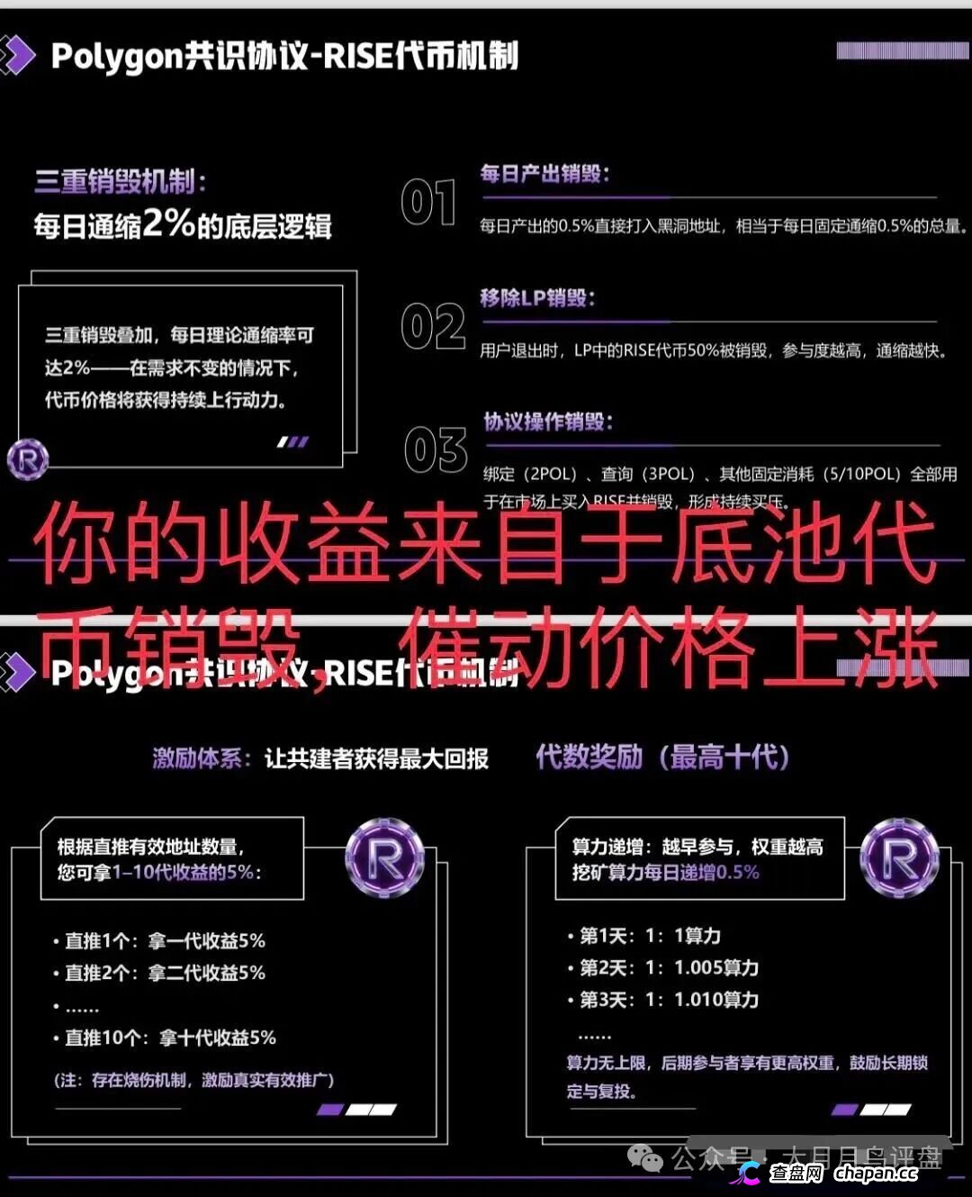 【预警】RISE打着polygon官方共识协议诈骗,其实就是拉布布仿盘,崩盘进入倒计时